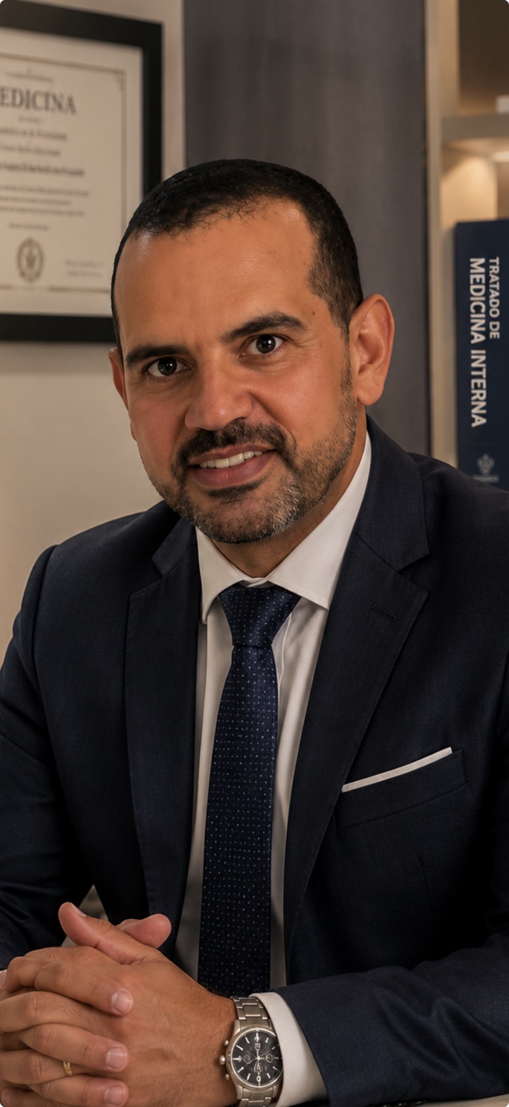 Retrato do Dr. Marcos Vinícius M. dos Santos, radiologista da equipe LaudariUS